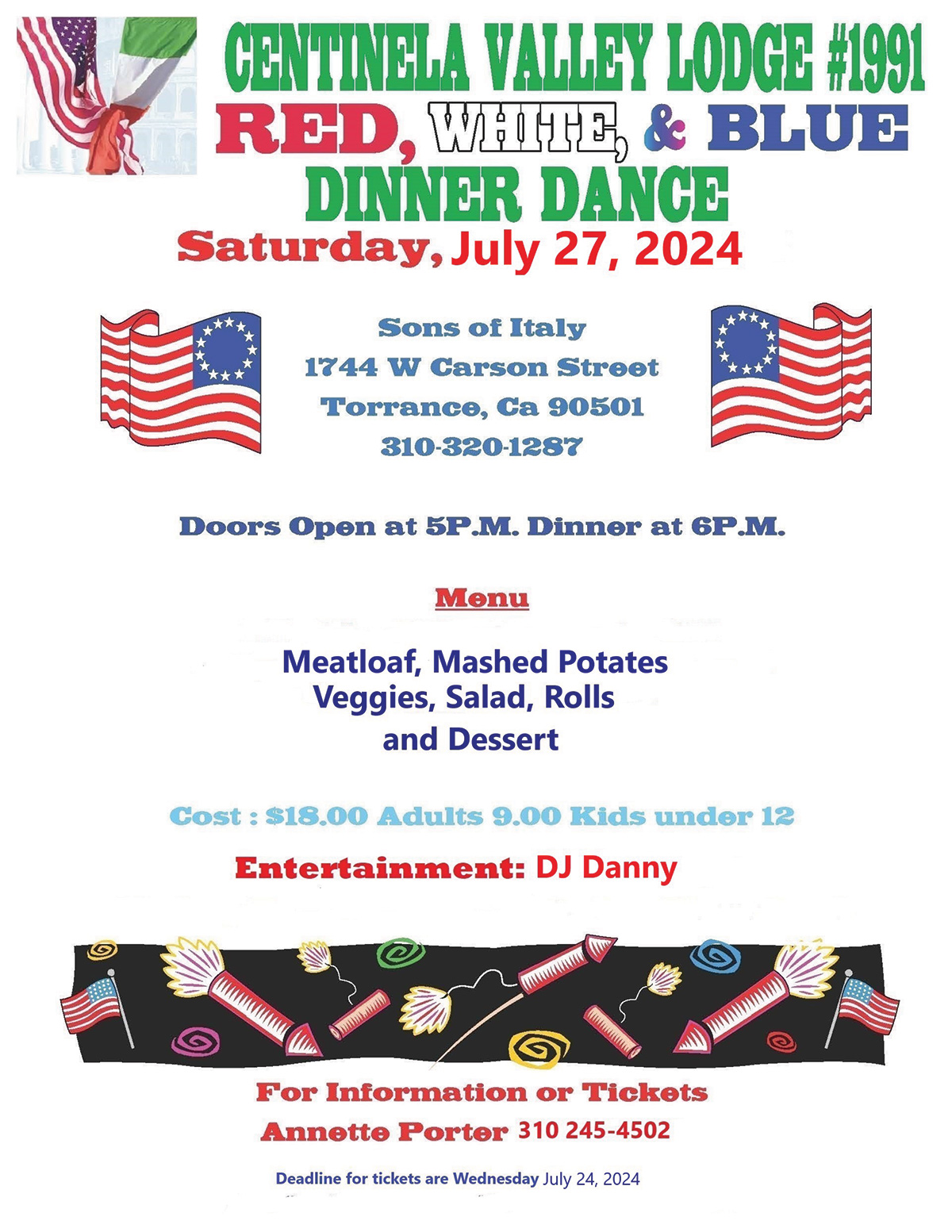 Red White and Blue Dinner Dance